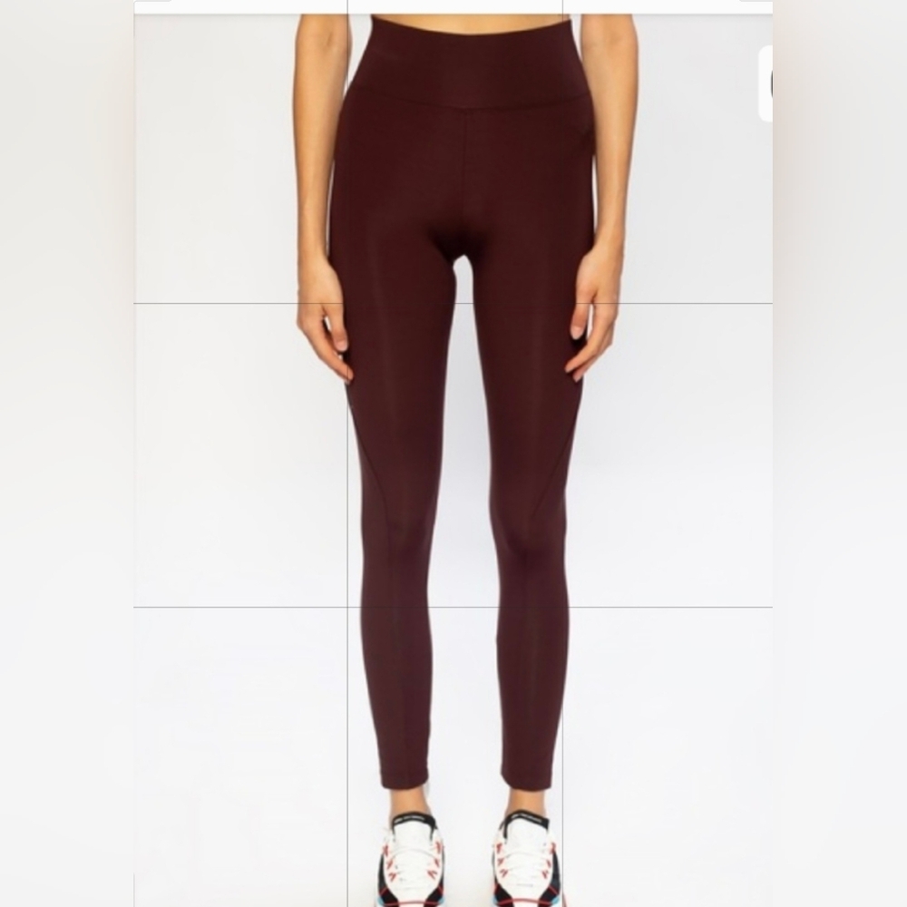 Y-3 YOHJI Slim High-Waist Burgundy Leggings